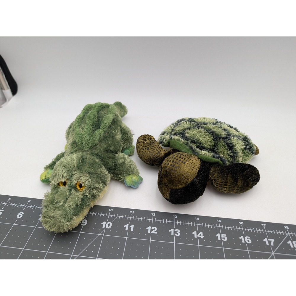 Aurora Plush Green Alligator Sea Turtle Stuffed Animal Lot